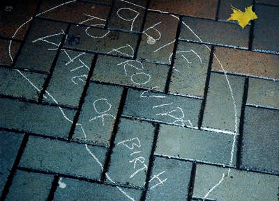 nottingham psychogeography walk chalk graffiti date of birth