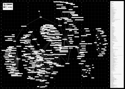 A1003 a terrorist inverted black and white map of influence