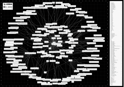 A1012 a woman inverted black and white map of influence